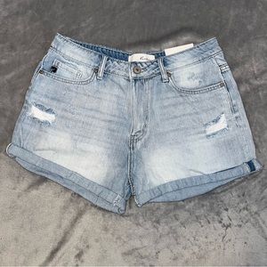 New with Tags KanCan Distressed High Rise Denim Jean Shorts Women’s Size Medium